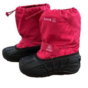 Kamik children snow/rain boots, size 5 , pink, in  very good condition.